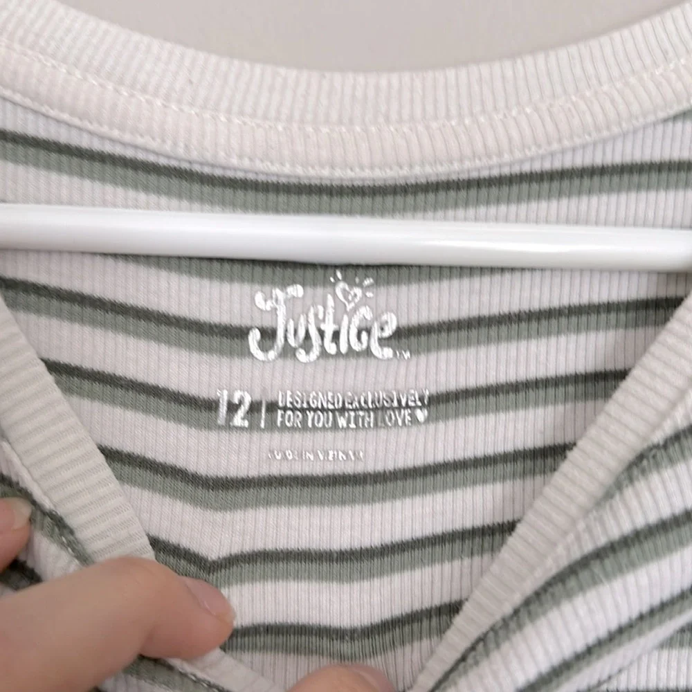 Set of 2- striped justice girls tees